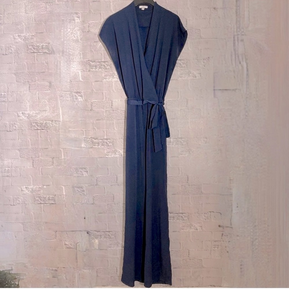 Halston Jumpsuit in Navy Blue